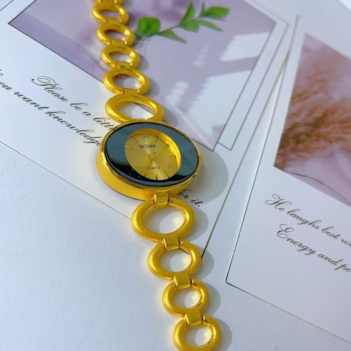 Jewelry For Watches - 新しいアメリカン 24K ゴールドメッキ腕時計ウェディングパーティージュエリーギフト恋人のための YY10746